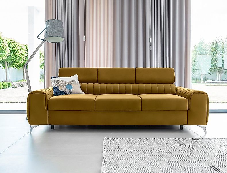 yourhouse24 Schlafsofa Laurence Wohnzimmer Schlaffunktion Bettkasten günstig online kaufen
