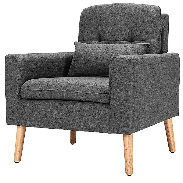 KOMFOTTEU Sessel Loungesessel, mit Armlehnen Lumbalkissen,77 günstig online kaufen