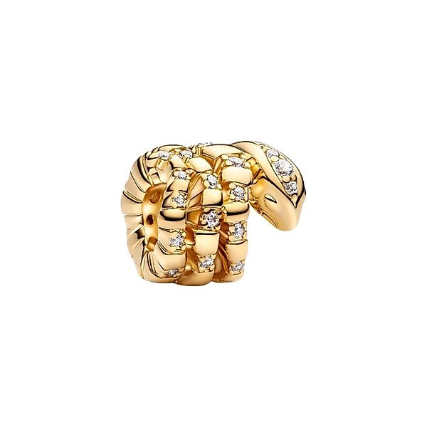 Pandora Charm Kristall 763618C01, Schlange, Vergoldet, günstig online kaufen
