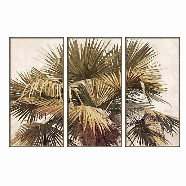 Leinwand Dkd Home Decor 3 Stücke Palmen Tropical (180 X 4 X 120 Cm) günstig online kaufen
