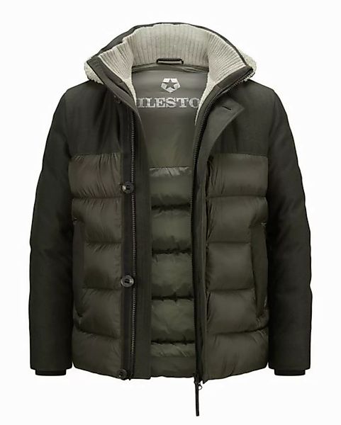 Milestone Steppjacke MSBrooklyn Materialmix in Wolloptik mit abnehmbarer Ka günstig online kaufen