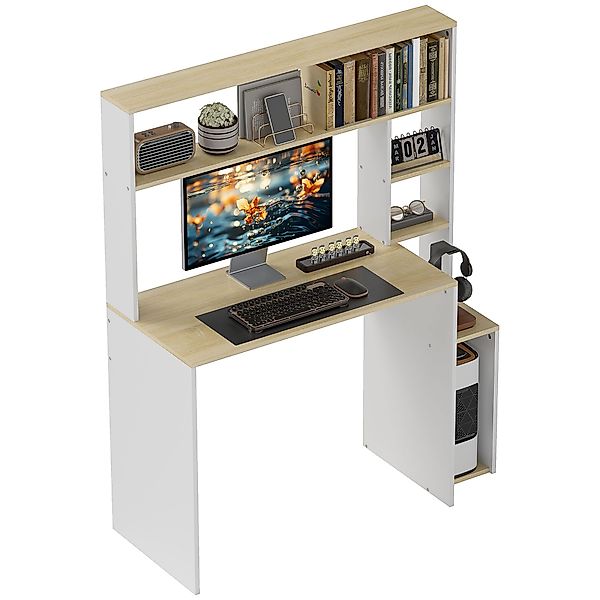 HOMCOM Computertisch mit offenen Regalen, CPU-Ständer, günstig online kaufen