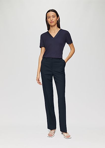 s.Oliver BLACK LABEL Stoffhose Fein gepunktete günstig online kaufen