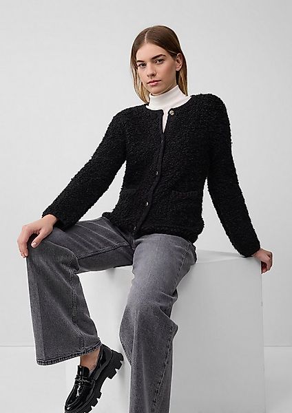 s.Oliver Cardigan Strickjacke Bouclé-Strickjacke aus Alpaka-Wollmix günstig online kaufen