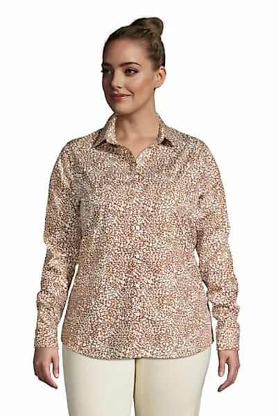 Gemusterte Supima Bügelfrei-Bluse, klassisch, in großen Größen, Damen, Größ günstig online kaufen
