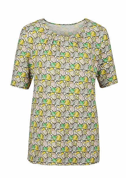 GOLDNER Print-Shirt "Kurzgröße Multicolor-Halbarmshirt mit Rundhals" günstig online kaufen