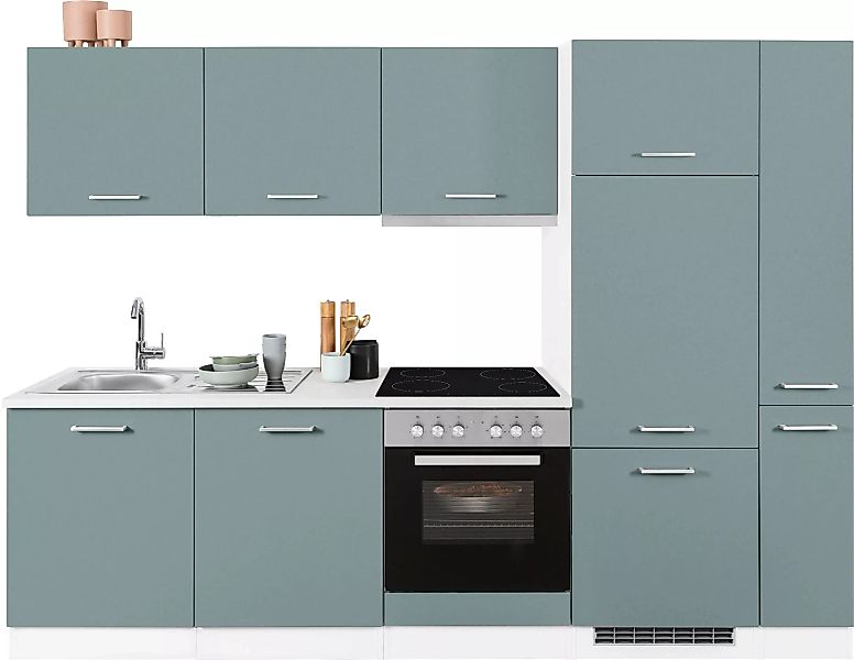 HELD MÖBEL Küchenzeile "Visby", mit E-Geräten, Breite 270 cm inkl. Kühlschr günstig online kaufen