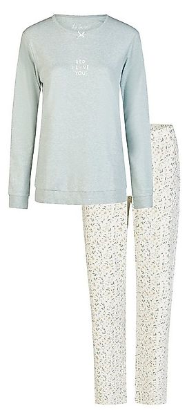 By Louise Schlafanzug Damen Interlock Pyjama mit kuscheligen Socken günstig online kaufen