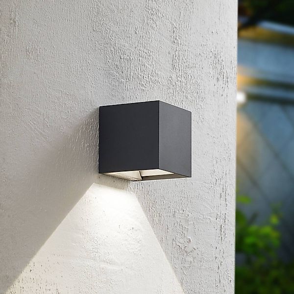Prios LED-Solarwandlampe Lius, Höhe 15 cm, Bewegungssensor günstig online kaufen