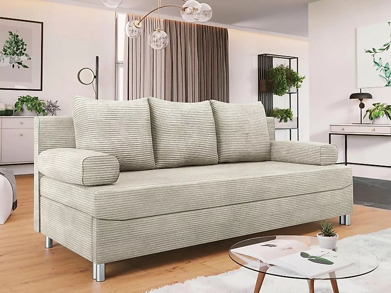 MIRJAN24 Schlafsofa Dover Cord, mit Schlaffunktion und Bettkasten, mit Chro günstig online kaufen