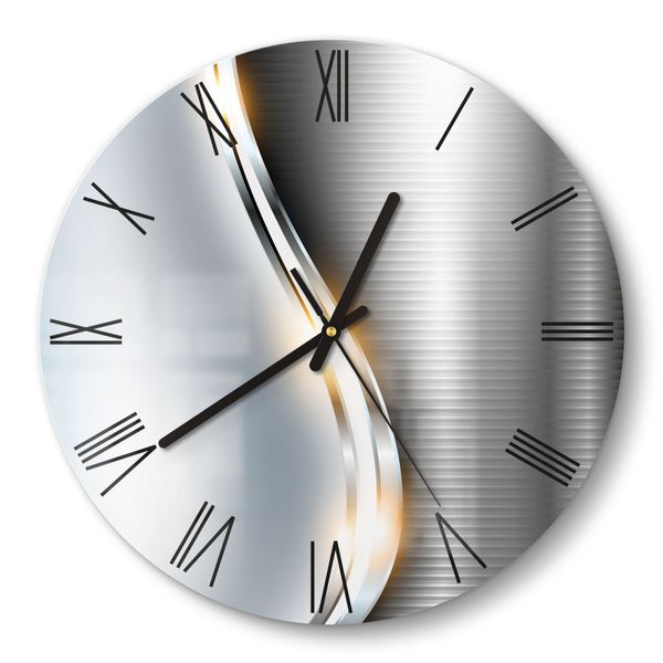 DEQORI Wanduhr 'Elegantes Vektordesign' (Glas Glasuhr günstig online kaufen
