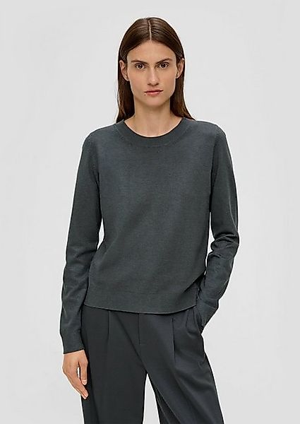 s.Oliver Strickpullover Pullover aus Viskosemix Ziernaht günstig online kaufen