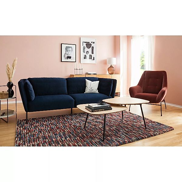 home24 Studio Copenhagen Sessel Menil Rostbraun Samt 85x99x84 cm (BxHxT) günstig online kaufen