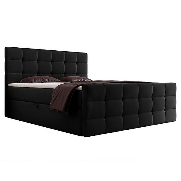 Compleo Boxspringbett elegant und modern, Doppelbett gepolstertes Kopfteil günstig online kaufen