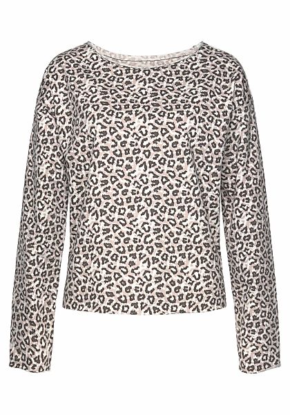 LASCANA Sweatshirt, Langarmshirt in locker sitzendem Schnitt, Loungewear günstig online kaufen