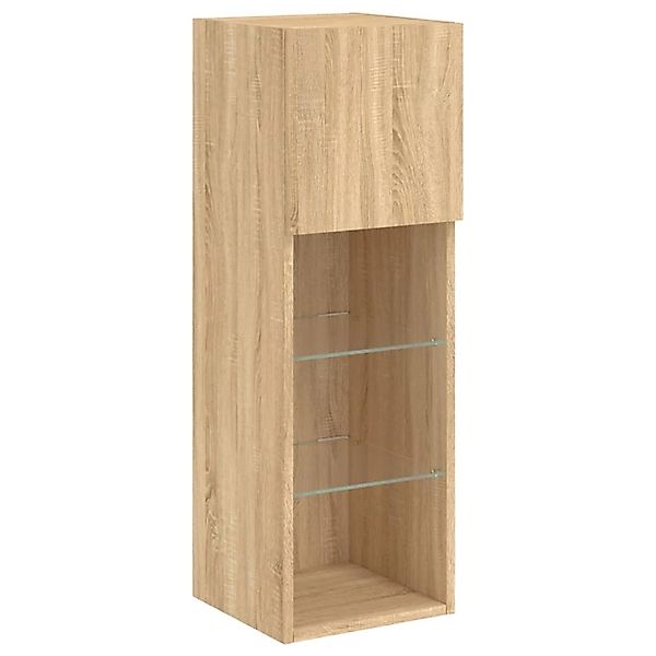 VidaXL TV-Schrank mit LED-Leuchten Sonoma-Eiche 30,5x30x90 cm günstig online kaufen