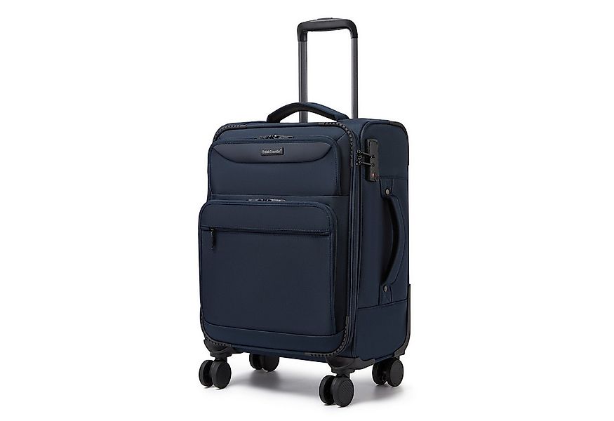 British Traveller Handgepäck-Trolley Stoffkoffer erweiterbar mit Frontfäche günstig online kaufen