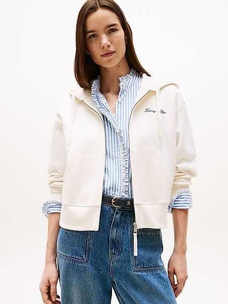 Tommy Hilfiger Sweatjacke SCRIPT REG PIQUE günstig online kaufen