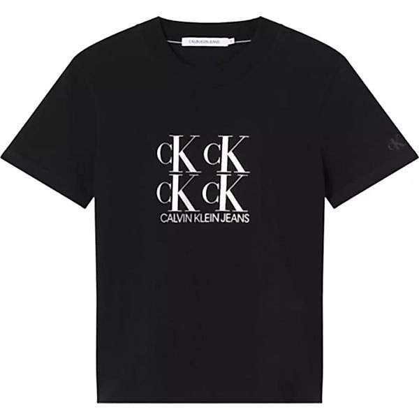 Calvin Klein Jeans Shine Logo Kurzärmeliges T-shirt XS Ck Black günstig online kaufen