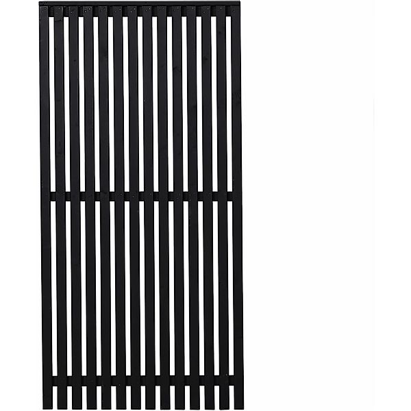 Sichtschutzzaun Sendai Nadelholz Schwarz 90 cm x 180 cm günstig online kaufen