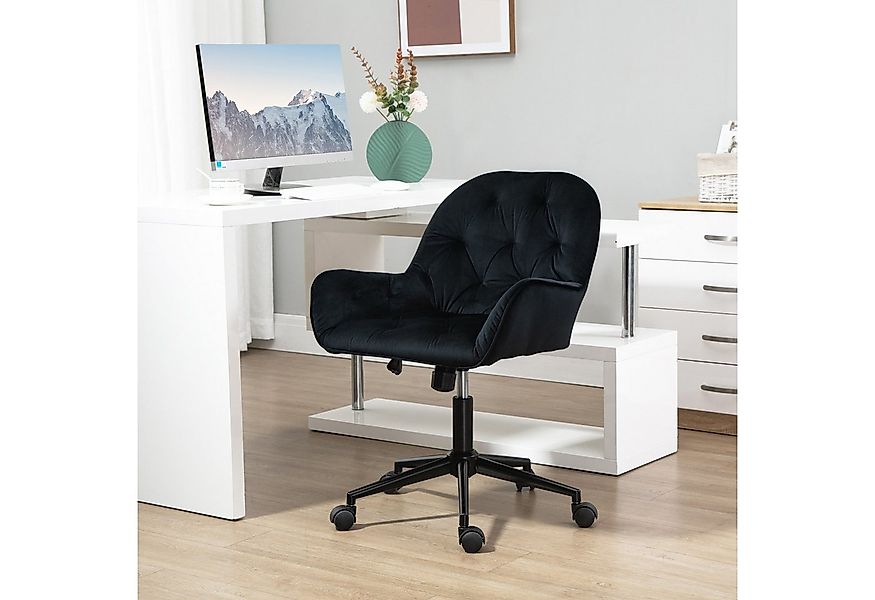 Vinsetto Bürostuhl höhenverstellbarer Chefsessel mit Rollen (Drehstuhl, 1 S günstig online kaufen