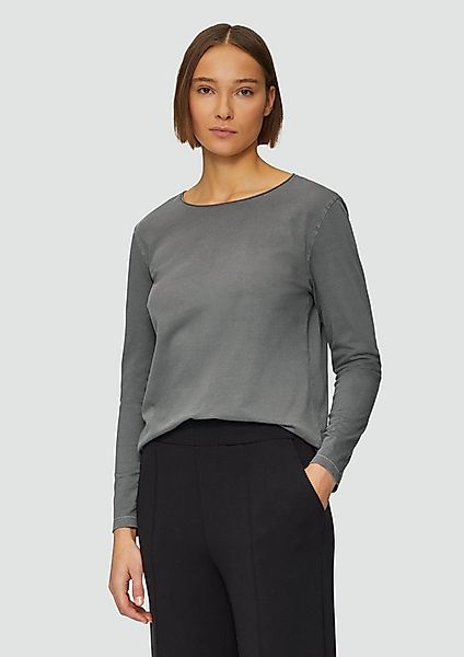 s.Oliver Langarmshirt T-Shirt Longsleeve mit Garment Dye günstig online kaufen