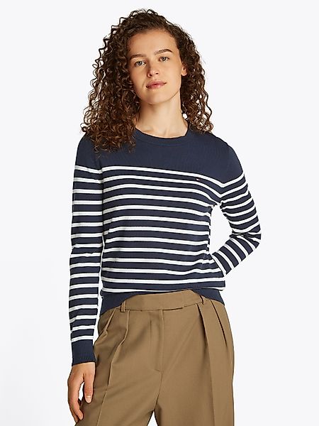 Tommy Hilfiger Rundhalspullover CO JERSEY STITCH günstig online kaufen