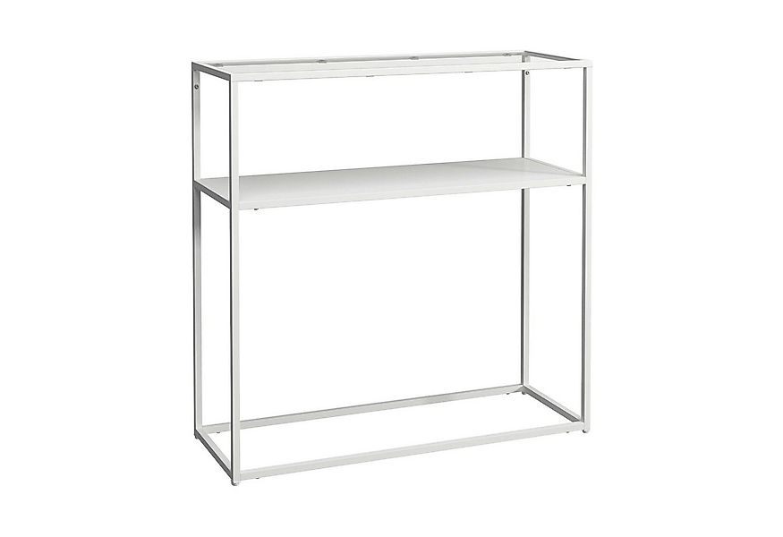 en.casa Konsolentisch, »Kuhmo« Flurtisch aus Glas 80x80x30 cm Weiß günstig online kaufen