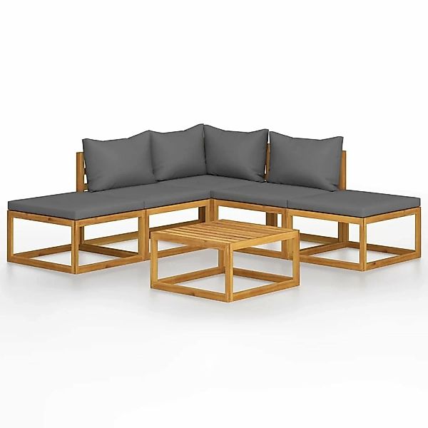 vidaXL Gartenlounge-Set 6-tlg. Garten-Lounge-Set mit Kissen günstig online kaufen