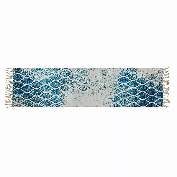 Teppich Dkd Home Decor Blau Baumwolle Chenille (60 X 240 X 1 Cm) günstig online kaufen