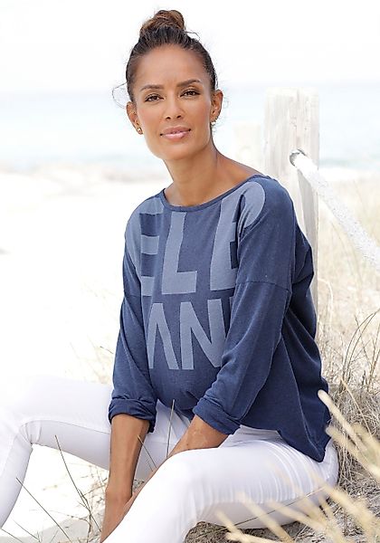 Elbsand Langarmshirt Niola mit großem Frontprint, günstig online kaufen