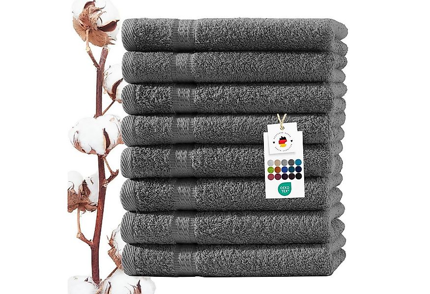 Carpe Sonno Gästehandtücher 30x50 cm 8x Gästetuch Set 100% Baumwolle Frotti günstig online kaufen