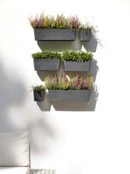 ECOPOTS Blumentopf Manhattan Wall 55 Dunkelgrau, günstig online kaufen