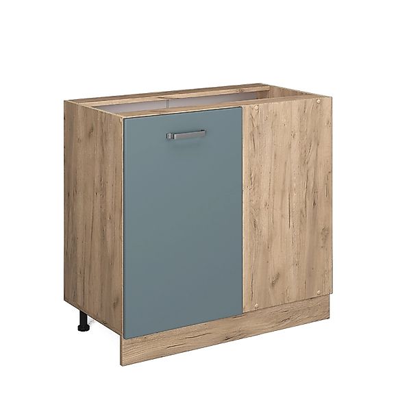 Vicco Eckunterschrank R-Line, Blau-Grau/Goldkraft Eiche, 86 günstig online kaufen
