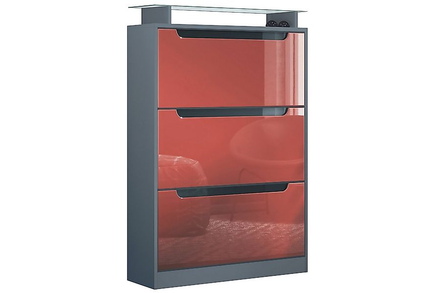 Vladon Schuhschrank Space (Schuhkipper, für 24 Paar Schuhe mit 3 Klappen un günstig online kaufen