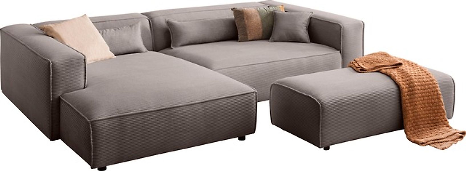 LeGer Home by Lena Gercke Ecksofa »PIARA XXL, L-Form, Schlaffunktion, Cord, günstig online kaufen