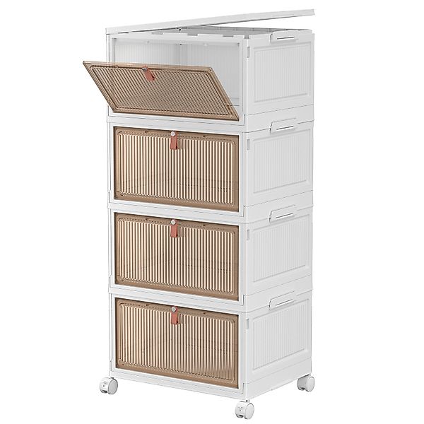 POPOLIC Aufbewahrungsbox 3/4 Etagen Faltbare Aufbewahrungsbox günstig online kaufen