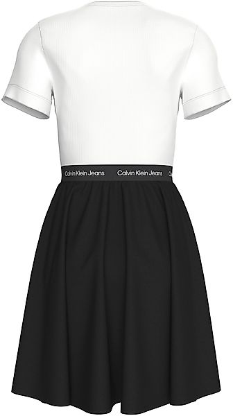 Calvin Klein Jeans Blusenkleid "LOGO ELASTIC SHORT SLEEVE DRESS", mit Logos günstig online kaufen