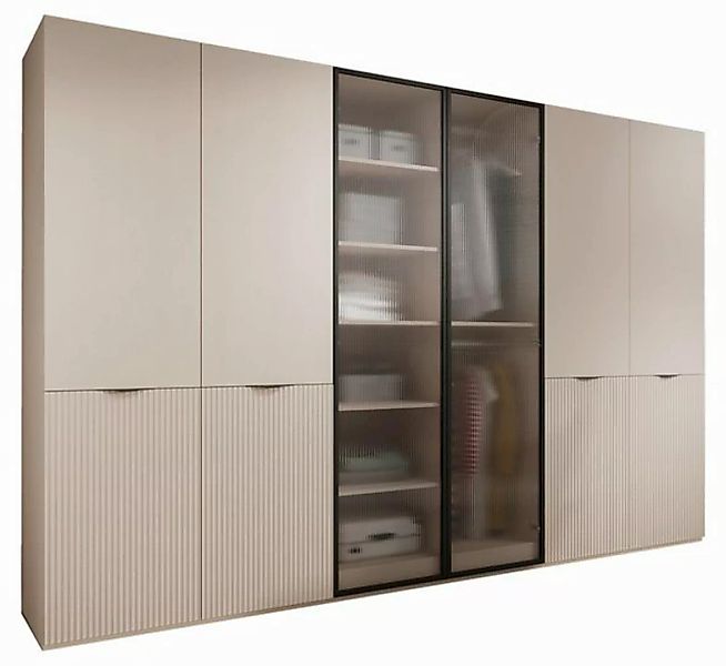 Compleo Kleiderschrank 6-Türen, gerifflete Front, geräumig und funktional, günstig online kaufen