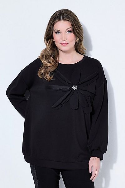 MIAMODA Sweatshirt Sweatshirt A-Linie verzierte 3D-Blüte günstig online kaufen