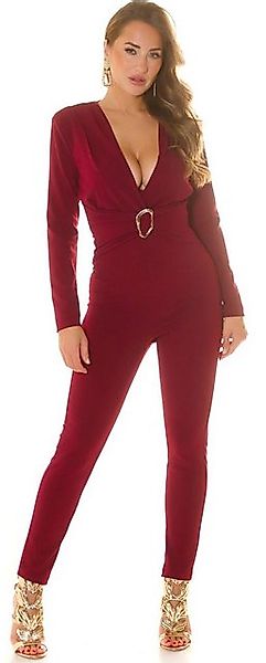 Koucla Overall mit eleganter Schnalle, einfarbig langarm Jumpsuit günstig online kaufen