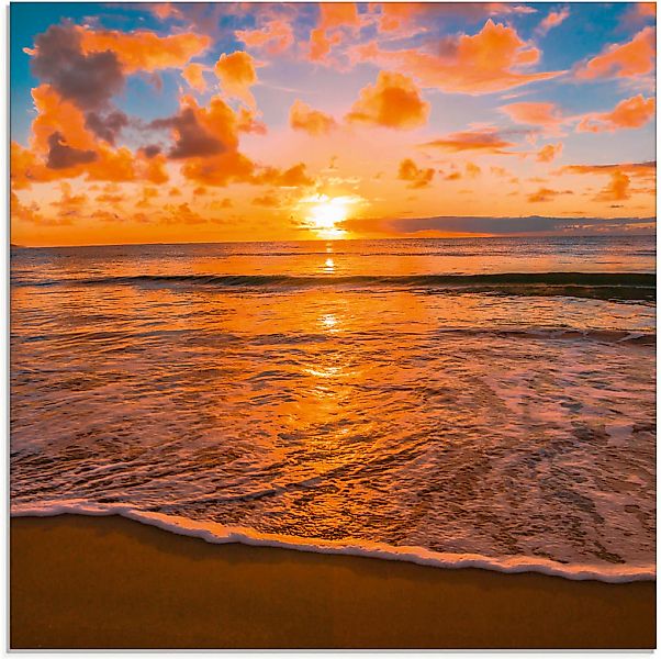 Artland Glasbild "Sonnenuntergang am Strand", Sonnenaufgang & -untergang, ( günstig online kaufen
