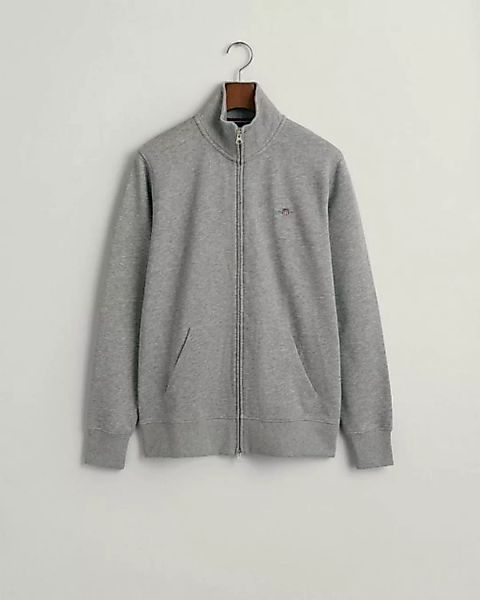 Gant Sweatshirt REG SHIELD FULL ZIP SWEAT, GREY MELANGE günstig online kaufen