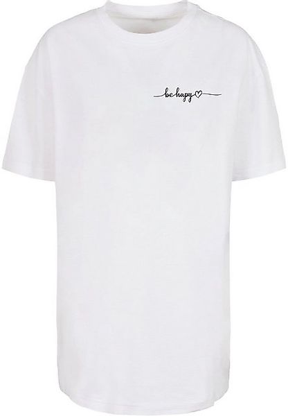 Merchcode T-Shirt Merchcode Damen Ladies Be Happy Oversized Boyfriend Tee ( günstig online kaufen