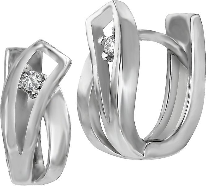 SilberDream Paar Creolen SilberDream weiß Fantasie Ohrringe (Creolen), Dame günstig online kaufen