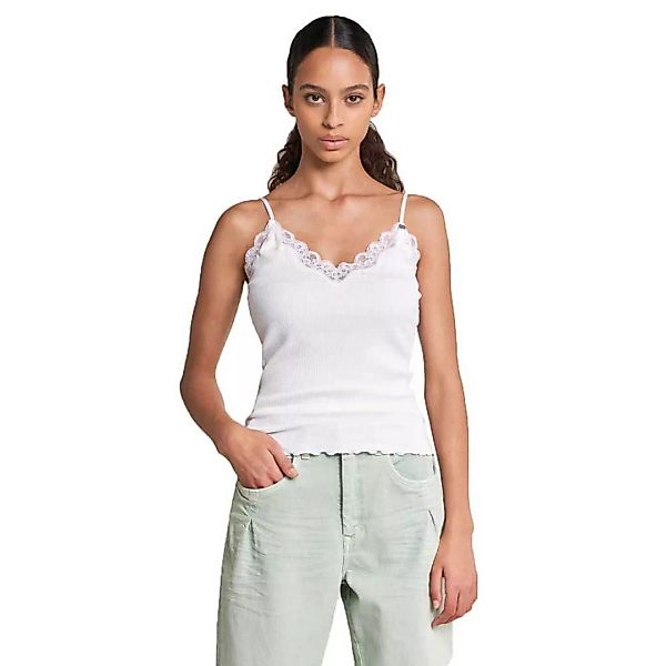 Salsa Jeans Lace And Adjustable Straps Ärmelloses T-shirt S Beige günstig online kaufen