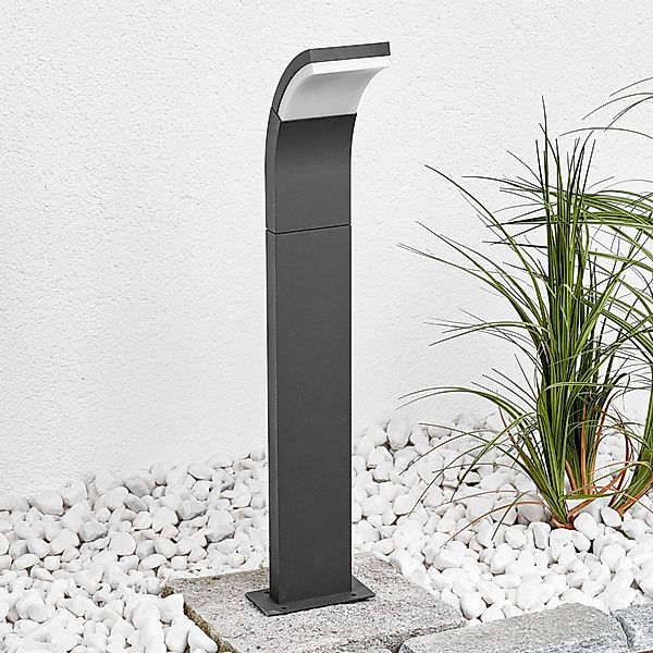 Lucande LED-Wegelampe Timm, 60 cm, anthrazit, Metall, IP54 günstig online kaufen