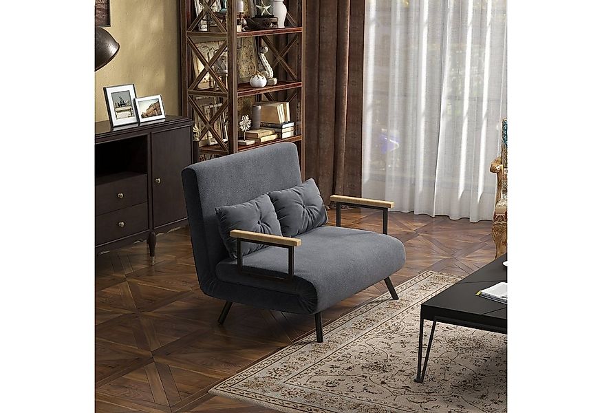 HOMCOM Schlafsofa Polstersofa mit Verstellbarer Rückenlehne, Zweisitzer, Re günstig online kaufen