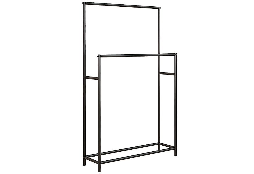 HOMCOM Handtuchhalter Wandmontage, aus Metall, 2-stöckiges Turmregal, für B günstig online kaufen