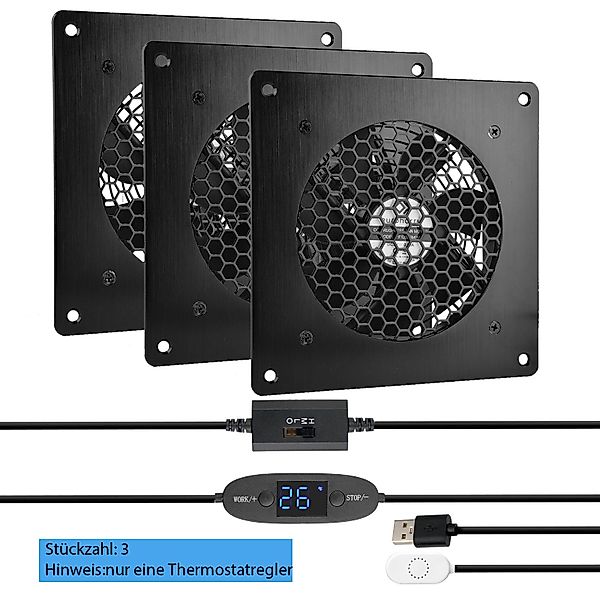 euroharry Mini USB-Ventilator Digitalanzeige temperaturgesteuertes leises günstig online kaufen